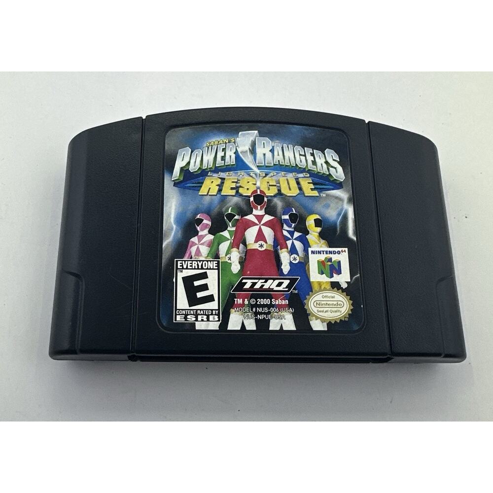 Power Rangers Lightspeed Rescue N64 Nintendo 64 Tested Vintage Fast Shipping